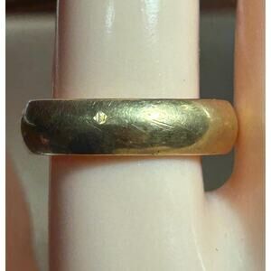 14k solid yellow gold men or women unisex 6mm thick band ring SZ 10, weigh 9.19g
